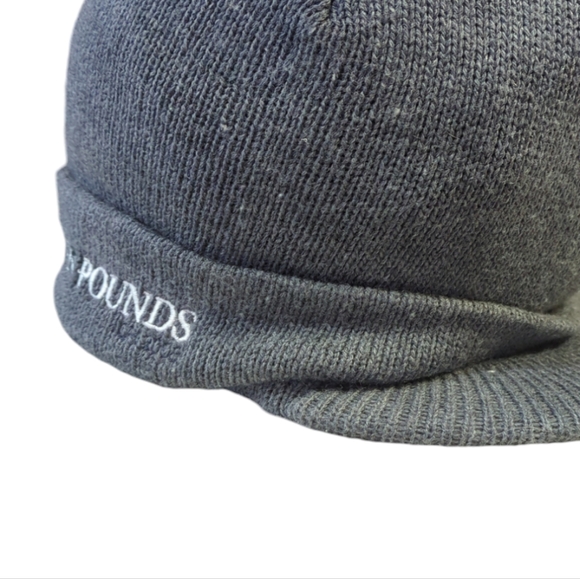 District Threads - Beanie Hat with Bill color Gray - Picture 2 of 4